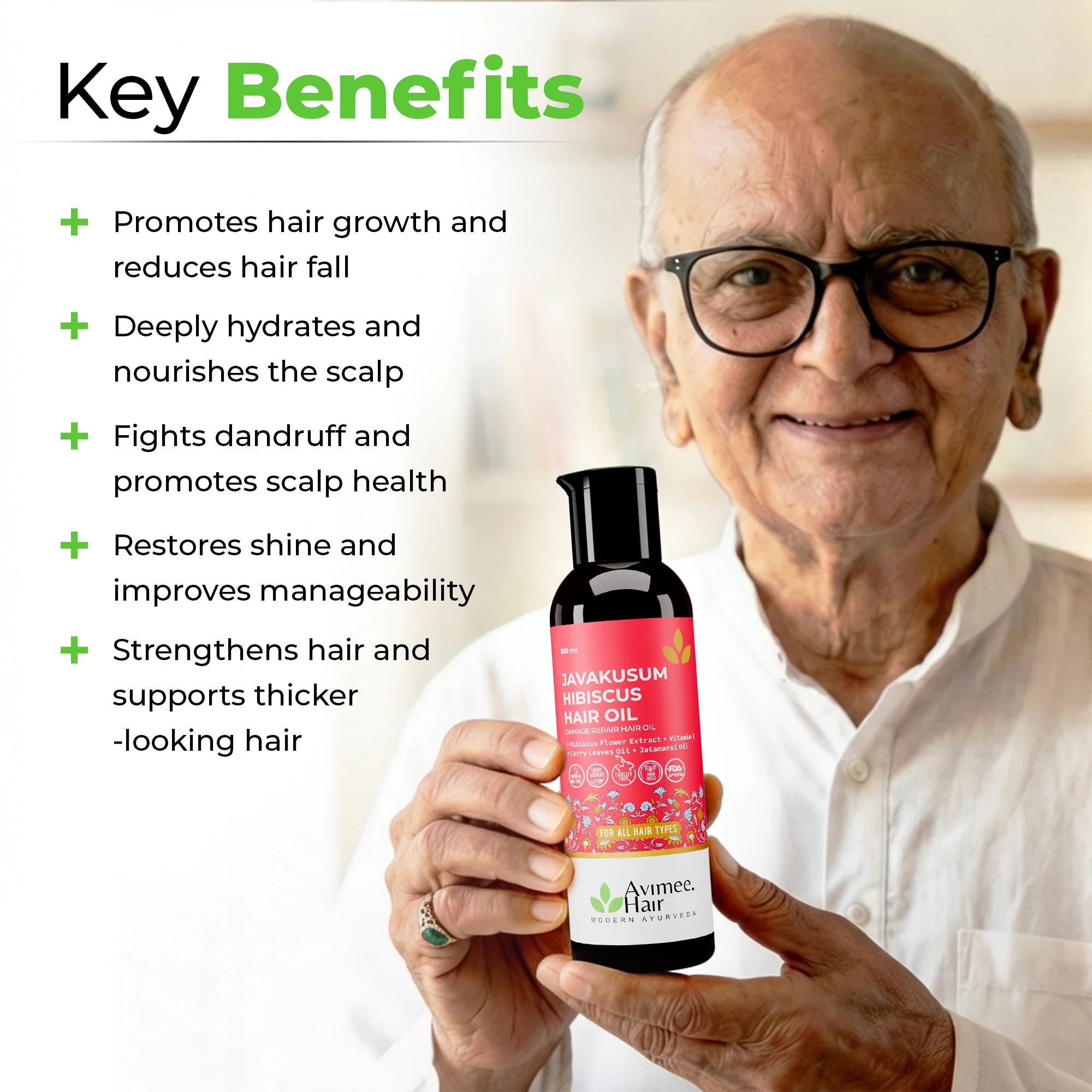 Javakusum Hibiscus Hair Oil - Image 3